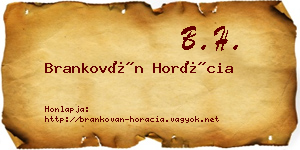 Brankován Horácia névjegykártya